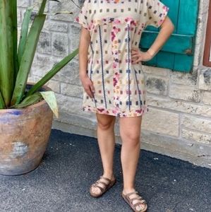 UNCLE FRANK IKAT EMBROIDERED DRESS